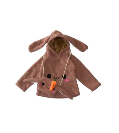 Alternative view of Baby / Toddler Girl Rabbit Ear Hooded with Carrot Bag and Pants Set for Winter