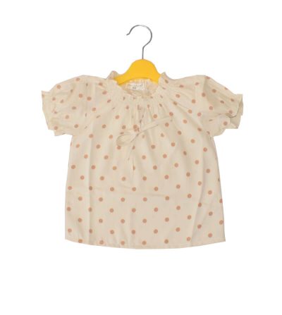 short sleeves polka dot tee for girls