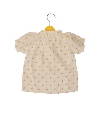 Alternative view of Toddler Girl Summer Polka Dot Puff-Sleeve Top - Pale Yellow