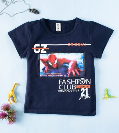 Baby/Toddler Boy Adorable Spiderman Print Tee - Dark Blue