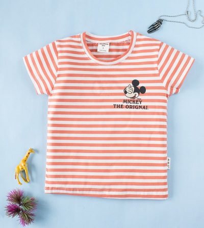 Baby/Toddler Boy Mickey The Original Print Striped Tee - Red