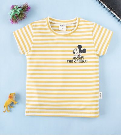 Baby/Toddler Boy Mickey The Original Print Striped Tee - Yellow