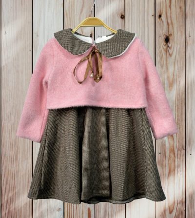 Girl Ruffled collar dress