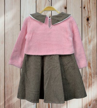 Girl Ruffled collar dress back