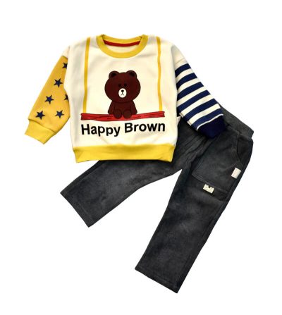 Happy brown yellow set