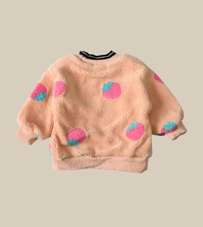 Alternative view of Baby / Toddler All-over Strawberry Print Sweater - Orange