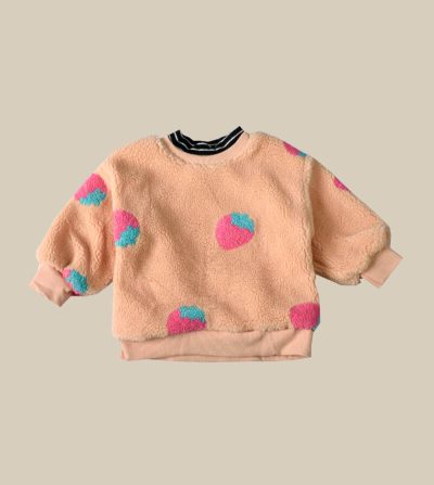 Baby / Toddler All-over Strawberry Print Sweater - Orange