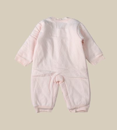 Alternative view of Baby / Toddler Cat Motif Warm Jumpsuit - Light Pink
