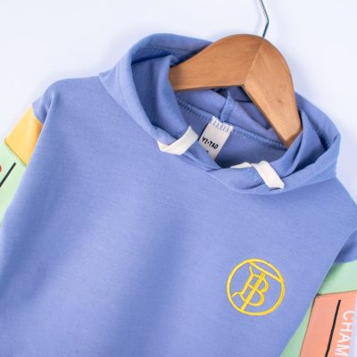 Alternative view of Baby/Toddler Boy Trendy Multi-Color Summer Hooded Pullover - Blue