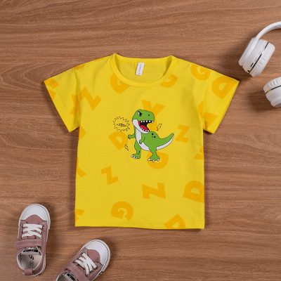 Baby/Toddler Boy Little Dino Print Short-Sleeve Tee - Yellow