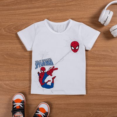 Baby/Toddler Boy Spider-Man Print Short Sleeve Tee - White