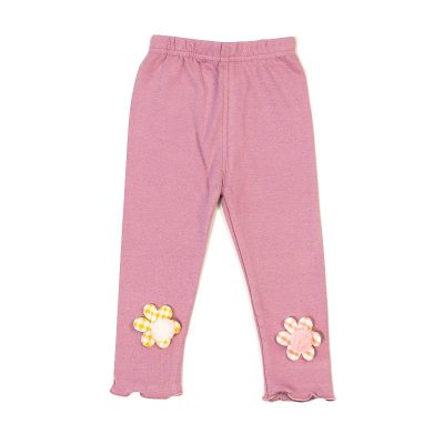 Baby/Toddler Girl Flower Print Ruffled Leggings - Pink
