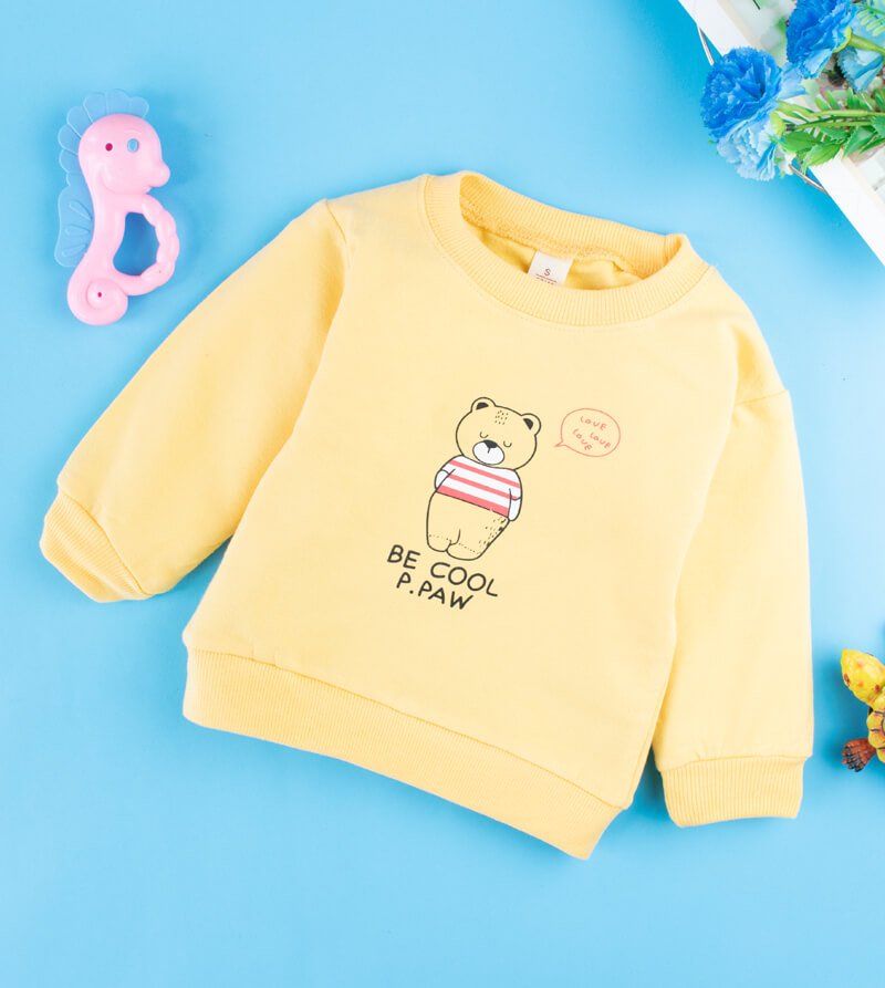 Baby/Toddler Boy Be Cool Paw Print Long-sleeve Tee - Yellow