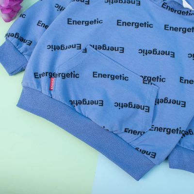 Alternative view of Baby/Toddler Energetic Print Summer Hooded Pullover - Blue