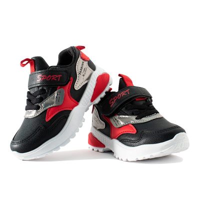 Baby Boy/Girl Colorblock Velcro Closure Sneakers - Black/Red