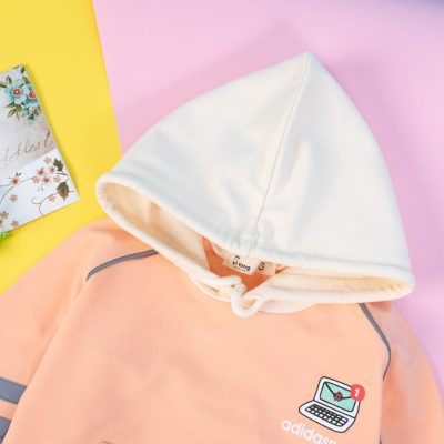 Alternative view of Baby/Toddler Laptop Graphics Print Summer Hoodie Pullover - Orange