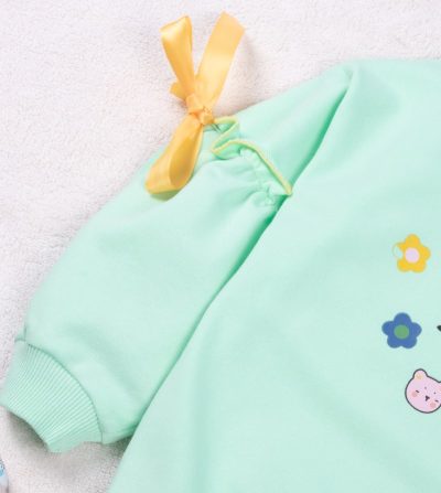 Alternative view of Toddler Girl Very Cute Print Solid Pullover Sweatshirt - Light Green