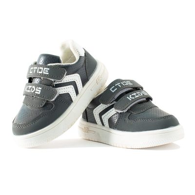 Baby Boy/Girl Double Velcro Closure Sneakers - Grey