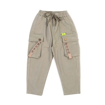 Baby/Toddler Boy Solid Side Pocket Cotton Pants - Khaki