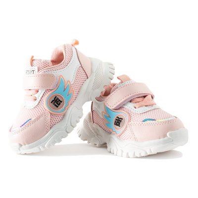 Baby/Toddler Girl Wings Applique Velcro Closure Sports Shoes - Pink