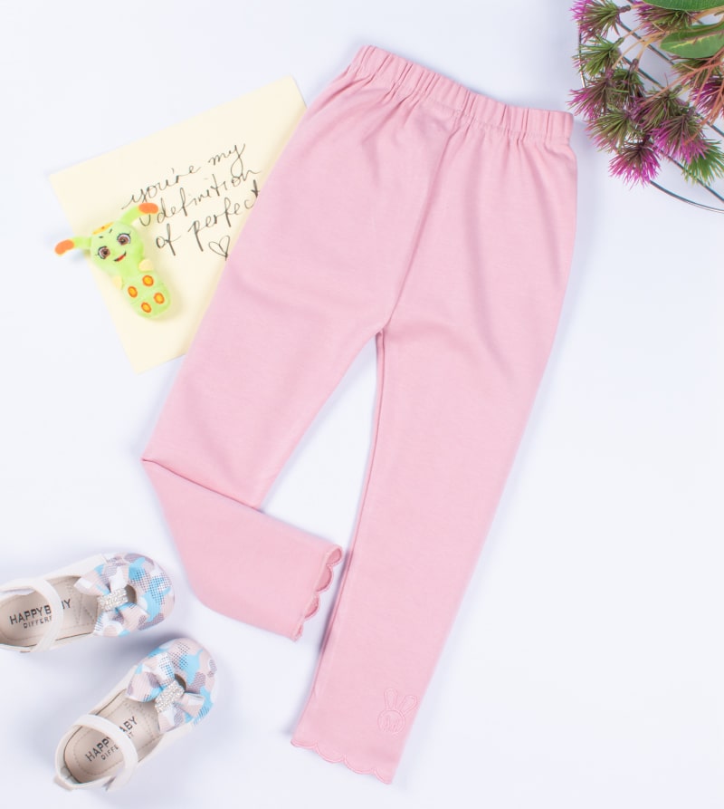 Toddler Girl Full Length Solid Leggings - Pink