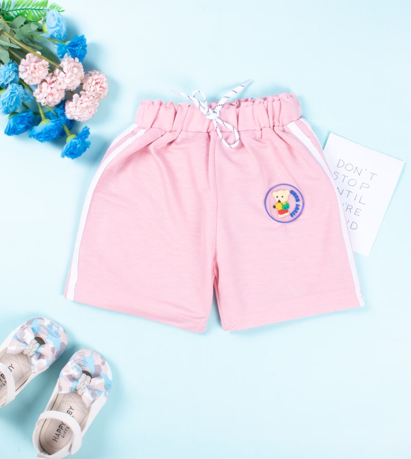 Toddler Girl Solid Casual Shorts - Pink