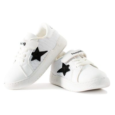 Kid Boy/Girl Star Print Mesh Sneakers - White