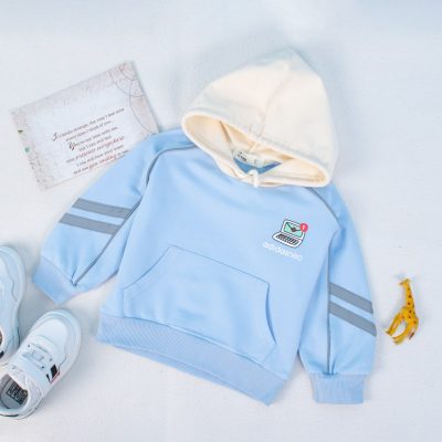 Baby/Toddler Laptop Graphics Print Summer Hoodie Pullover - Blue