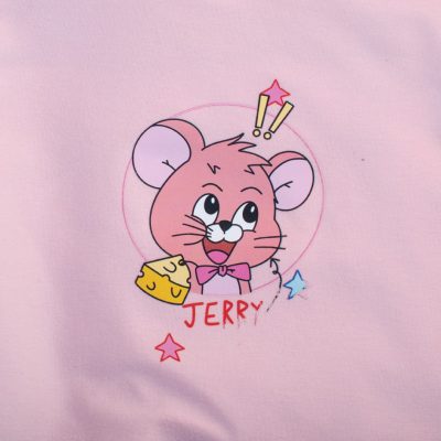Alternative view of Baby/Toddler Girl Jerry Print Summer Hoodie Pullover - Light Pink