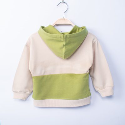 Alternative view of Baby/Toddler Fish Eye Color-Block Summer Hoodie Pullover - Green