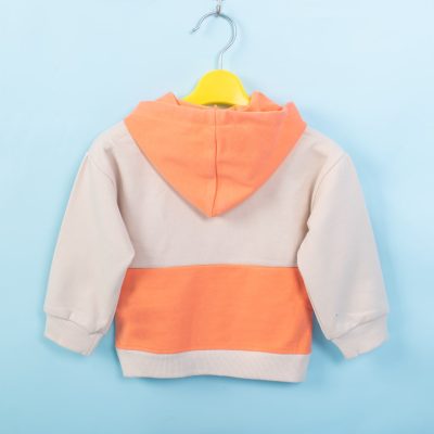 Alternative view of Baby/Toddler Fish Eye Color-Block Summer Hoodie Pullover - Orange