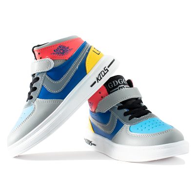 Kid Boy Colorblock Mid-Ankle Velcro Closure Sneakers - Blue