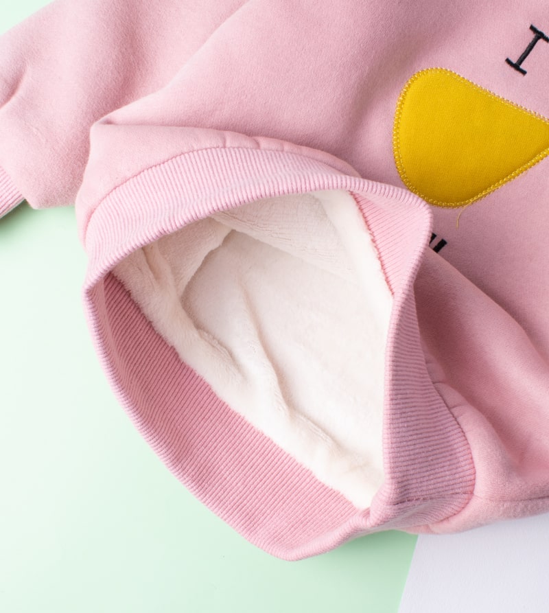 Alternative view of Baby/Toddler High Neck Warm Pullover Sweatshirt - Pink