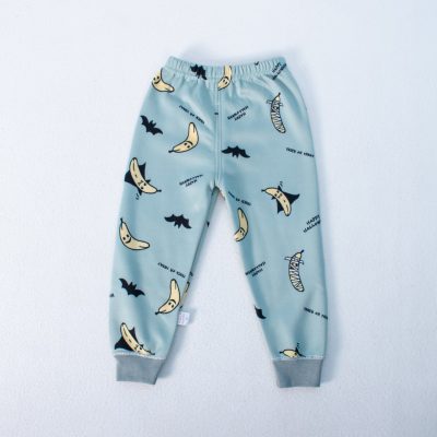 2-Piece Cute Vampire Banana Pattern Pajama Set for Toddler Boy - Green - Image 3