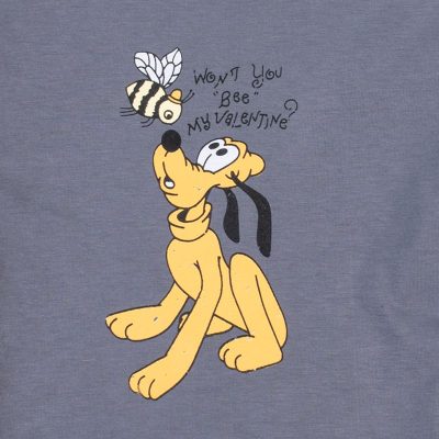 Alternative view of Toddler Boy/Girl Drop Shoulder Bee and Dog Print Short-Sleeve Tee - Grey