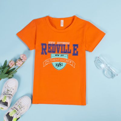 Kid Boy REDVILLE Print Short-Sleeve Casual T-shirt - Orange