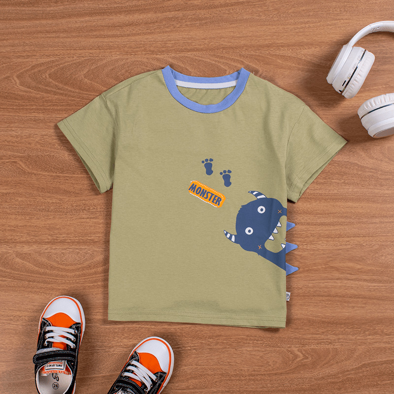 Baby/Toddler Boy Monster Print Short-Sleeve Tee - Green