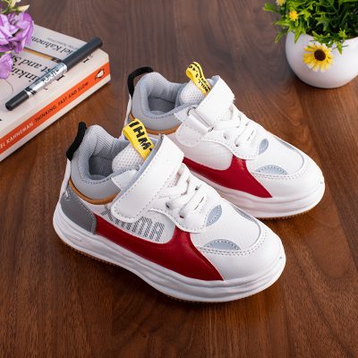 Kid Boy Colorblock Velcro Closure Sneakers - Red