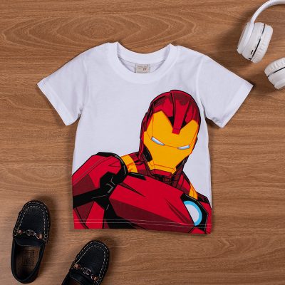 Toddler/Kid Boy Iron Man Print Short-Sleeve Tee - White