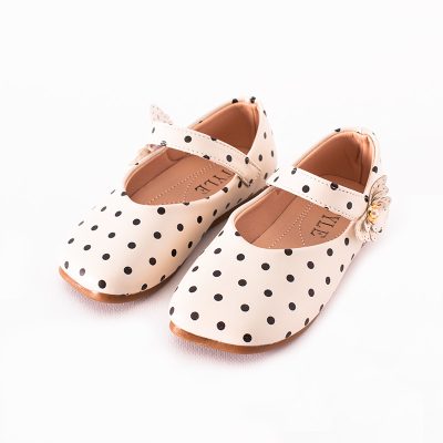 Baby/Toddler Girl Polka Dot Print Mary Jane Flat Shoes - Beige