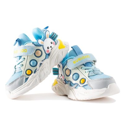 Baby Boy/Girl Rabbit Print Colorblock Sneakers - Blue