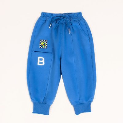 Baby/Toddler Boy Letter Print Elasticized Joggers Pants - Blue