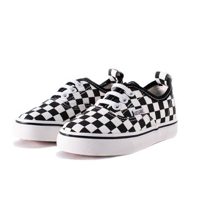 Kids Unisex Classic Checkerboard Slip On Shoes - Black/White