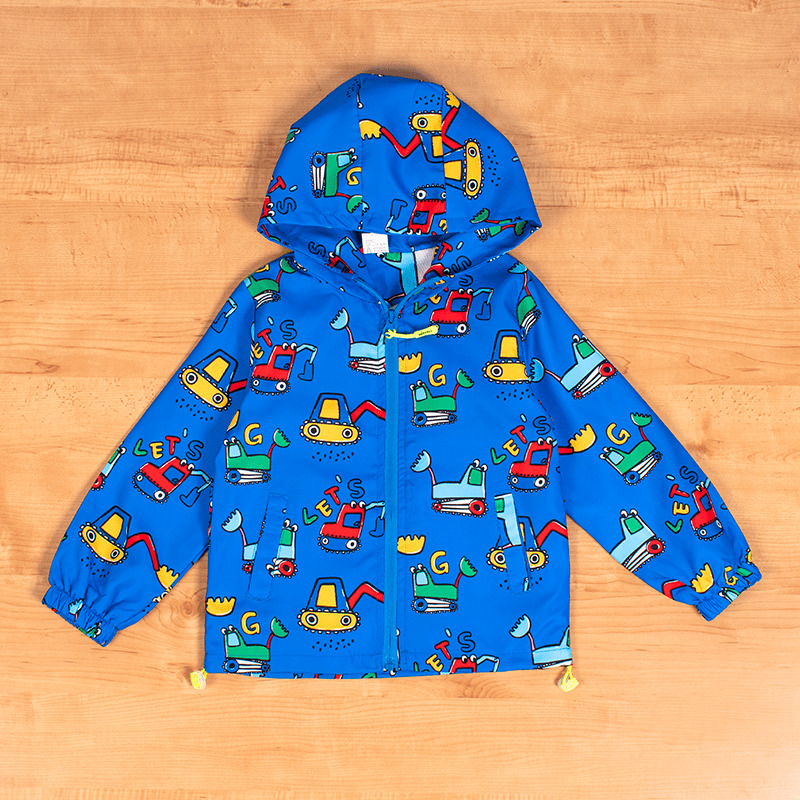 Baby Boy/Girl Crawler Crane Print Summer Windbreaker Jackets - Blue