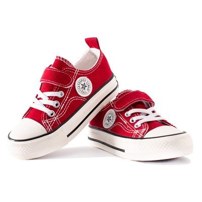 Baby Boy/Girl Low Top Velcro Closure Converse Sneakers - Red
