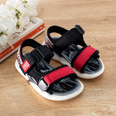 Alternative view of Kid Boy/Girl Mesh Velcro Strap Sports Sandals - Red