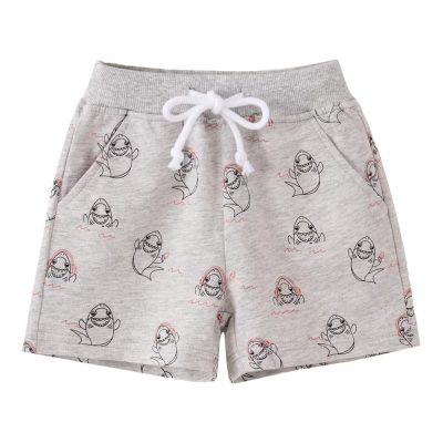 shark print grey shorts