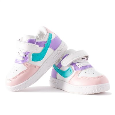 Baby Girl Colorblock Velcro Closure Sneakers - Pink