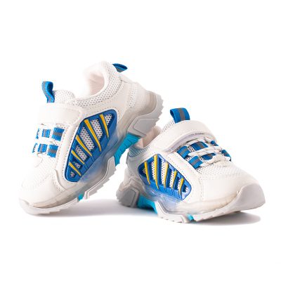 Baby Boy/Girl Colorblock Velcro Closure LED Sneakers - Blue