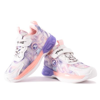 Kid Girl Velcro Closure Mesh Sneakers - Pink